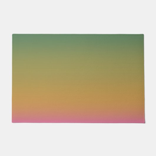 Trendy groen geel roze verloop deurmat (Voorkant)