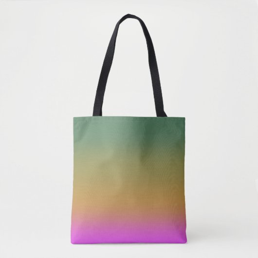 Trendy groen geel roze verloop tote bag (Voorkant)