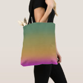 Trendy groen geel roze verloop tote bag (Dichtbij)