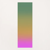 Trendy groen geel roze verloop yogamat (Voorkant)