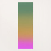 Trendy groen geel roze verloop yogamat (Achterkant)