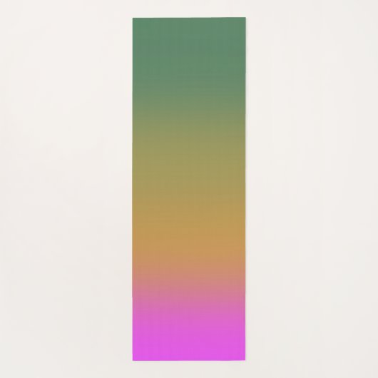 Trendy groen geel roze verloop yogamat (Achterkant)