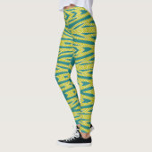 Trendy groen kleurenpatroon "Ratti_Creative_Arts" Leggings (Links)