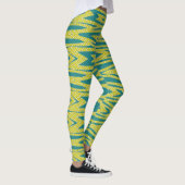 Trendy groen kleurenpatroon "Ratti_Creative_Arts" Leggings (Rechts)