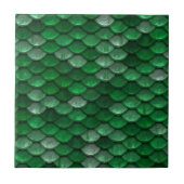 Trendy groen schaalpatroon tegeltje (Voorkant)