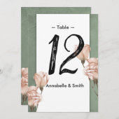Trendy groen tafelnummer (Voorkant / Achterkant)