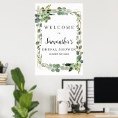 Trendy groen vetplant gouden bruiloft welkomstbord poster (Thuiskantoor)