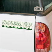 Trendy Groen voor Terug naar School Bumpersticker (Op Truck)