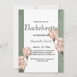 Trendy groen vrijgezellenuitnodiging kaart