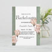 Trendy groen vrijgezellenuitnodiging kaart (Staand voorkant)