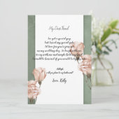 Trendy groen zal mijn bruidsmeisje uitnodiging (Staand voorkant)