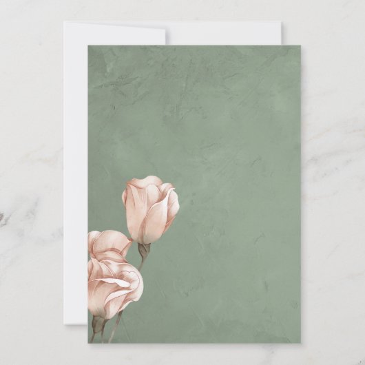 Trendy groen zal mijn bruidsmeisje uitnodiging (Achterkant)