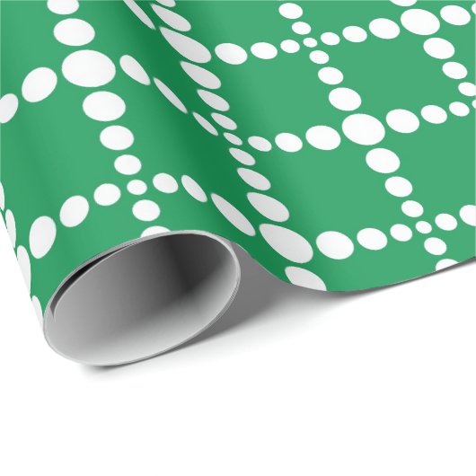Trendy groene en witte kerst cadeaupapier (Rol Hoek)