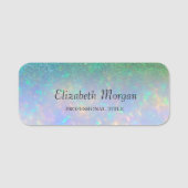 Trendy Groene Glitter Opal Naamplaatje (Voorkant)