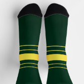 Trendy Groene Gouden Luxe Linnen Textuurcollectie Sokken (Top)