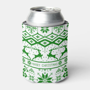 Trendy groene kerst rendieren blikjeskoeler