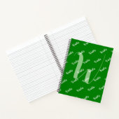 Trendy groene kleur - Initiaal naam monogrammed Notitieboek (Binnen)