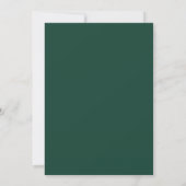 Trendy Groene Typografie Bachelorfeest Kaart (Achterkant)