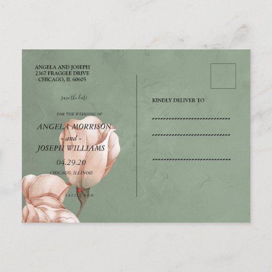 trendy groener sparen het Briefkaart van de Aankon (Achterkant)