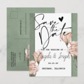 trendy groener sparen het Briefkaart van de Aankon (Voorkant / Achterkant)