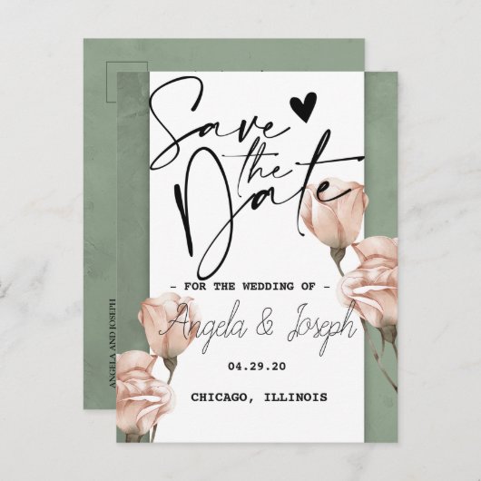 trendy groener sparen het Briefkaart van de Aankon (Voorkant / Achterkant)