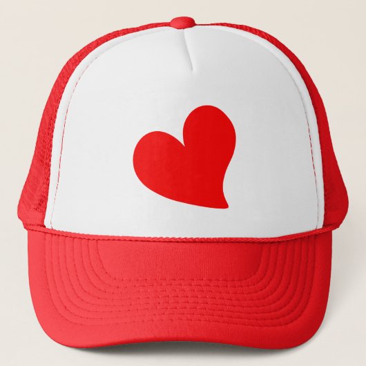 TRENDY GROOT ROOD HART ROMANTISCHE VALENTIJN TRUCKER PET (Voorkant)