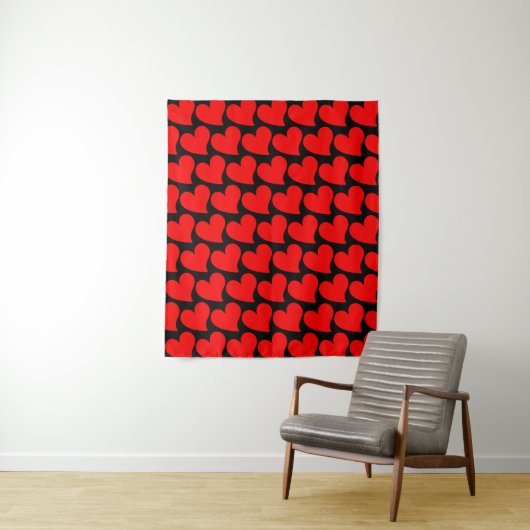 TRENDY GROOT ROOD HART ROMANTISCHE VALENTIJN WANDKLEED (In situ)