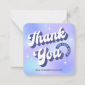 Trendy Groovy Holografische Business bedankkaart Notitiekaartje (Voorkant)