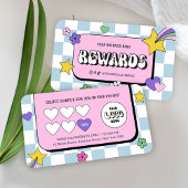 Trendy Groovy Logo Retro Girly Haarstylist Salon Klantenkaartje