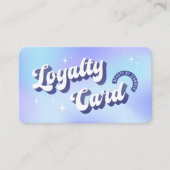 Trendy Groovy Retro Holografische Nagels Make-up S Klantenkaartje (Voorkant)