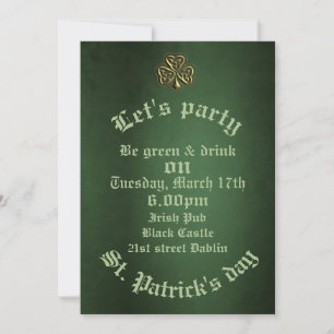  trendy grundge groene Ierse shamrock Kaart