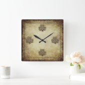 Trendy grundge Irish boetshamrock Vierkante Klok (Huis)