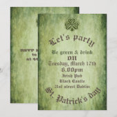  trendy grundge Irish met geluk shamrock Kaart (Voorkant / Achterkant)