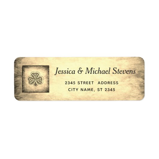 trendy grundge Irish shamrock Label (Voorkant)