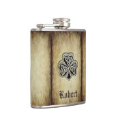  trendy grundge Irish shamrock monogram Heupfles (Rechts)