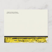 Trendy Grunge Afstuderen Aankondiging (geel) (Achterkant)