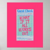 Trendy Guest Check Wall Art Poster (Voorkant)
