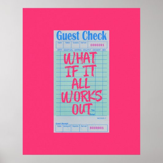 Trendy Guest Check Wall Art Poster (Voorkant)