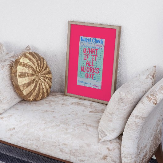 Trendy Guest Check Wall Art Poster