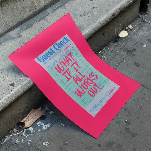 Trendy Guest Check Wall Art Poster