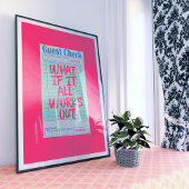 Trendy Guest Check Wall Art Poster