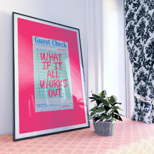 Trendy Guest Check Wall Art Poster