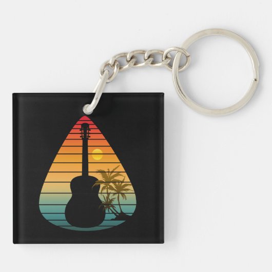 TRENDY GUITAR PICK SUNSET SLEUTELHANGER (Achterkant)
