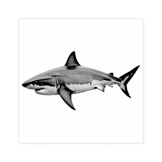 Trendy Haai Rubberstempel (Afrduk)