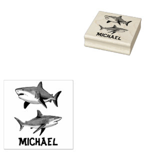 Trendy haaien Persoonlijk  Rubberstempel