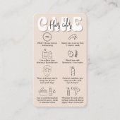 Trendy Haarkleur Aftercare Retro Beige Salon Visitekaartje (Voorkant)