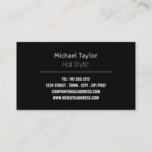 Trendy haarkleur, Hair Stylist, Haarsalon Visitekaartje (Achterkant)