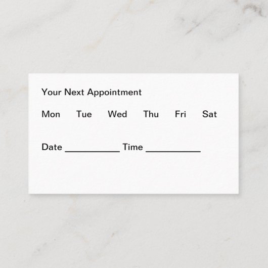 Trendy Haarstylist Afspraak Visitekaartjes Afsprakenkaartje (Achterkant)