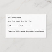 Trendy Haarstylist afspraakkaarten Visitekaartje (Achterkant)