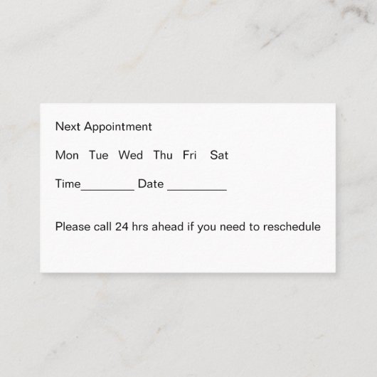 Trendy Haarstylist afspraakkaarten Visitekaartje (Achterkant)